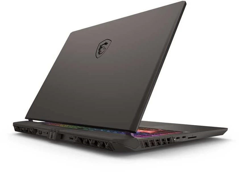 MSI Vector pilkas kompiuteris atverstas iš galo