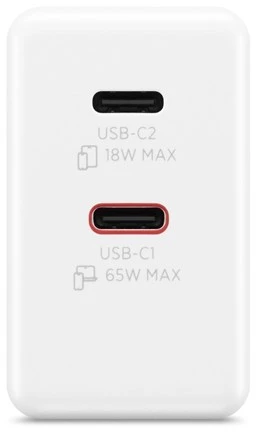Lenovo Dual USB-C 65W GaN įkroviklis | Įkroviklis | USB-C | 65 W