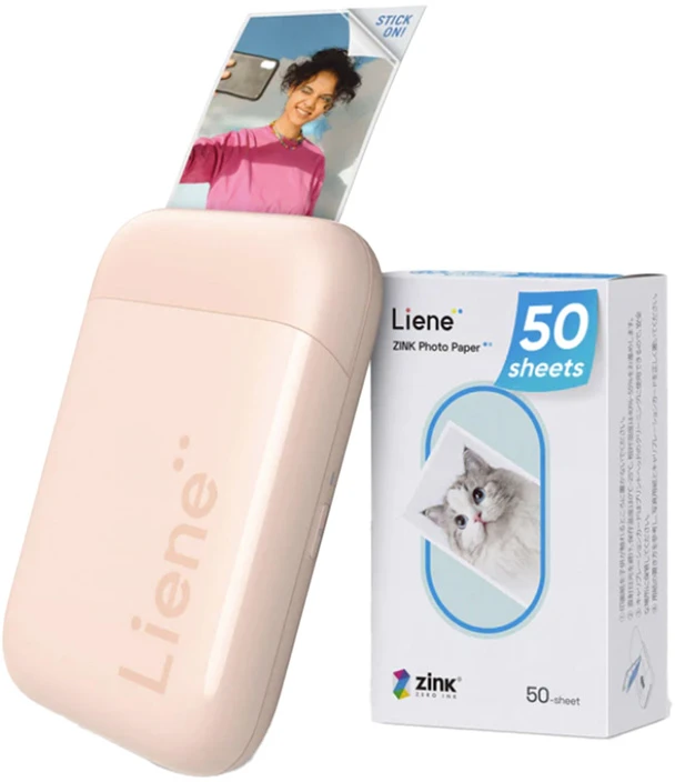 Liene Pearl 2×3″ nešiojamas nuotraukų spausdintuvas rožinės spalvos