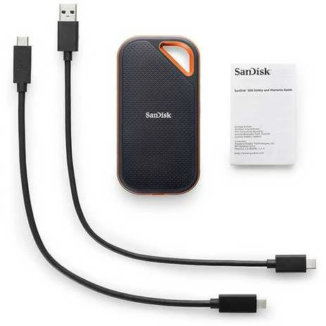 Išorinis kietasis diskas SanDisk Extreme PRO 1TB SSD, Juodos/Oranžinės spalvos