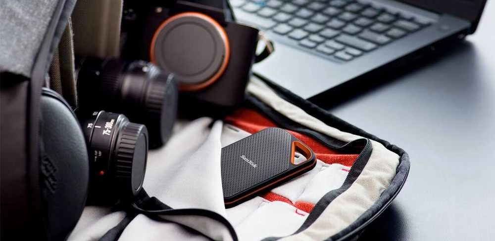 Išorinis kietasis diskas SanDisk Extreme PRO 1TB SSD, Juodos/Oranžinės spalvos