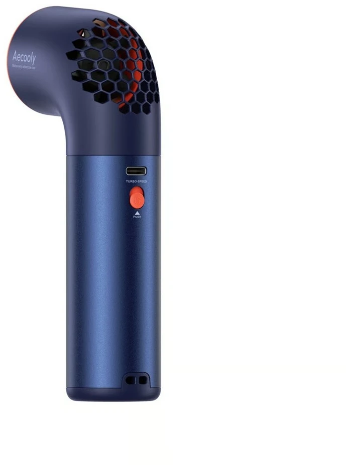 Ventiliatorius AECOOLY Aero Ultra – High-Speed Handheld Fan, Mėlyna-Oranžinis