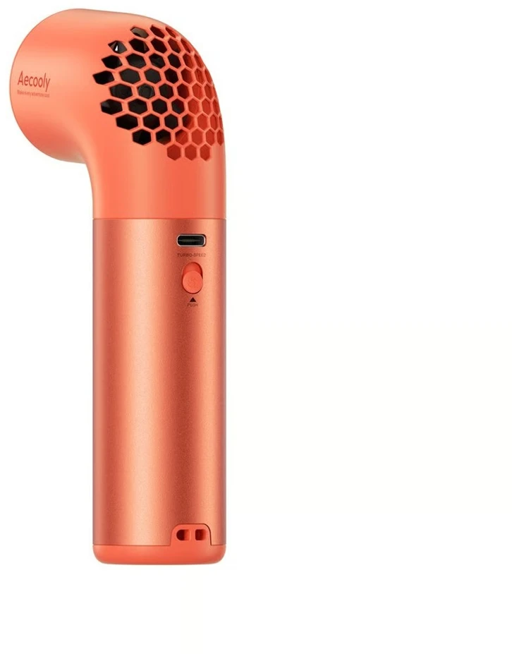 AECOOLY Aero Ultra – didelio greičio nešiojamas ventiliatorius, oranžinis