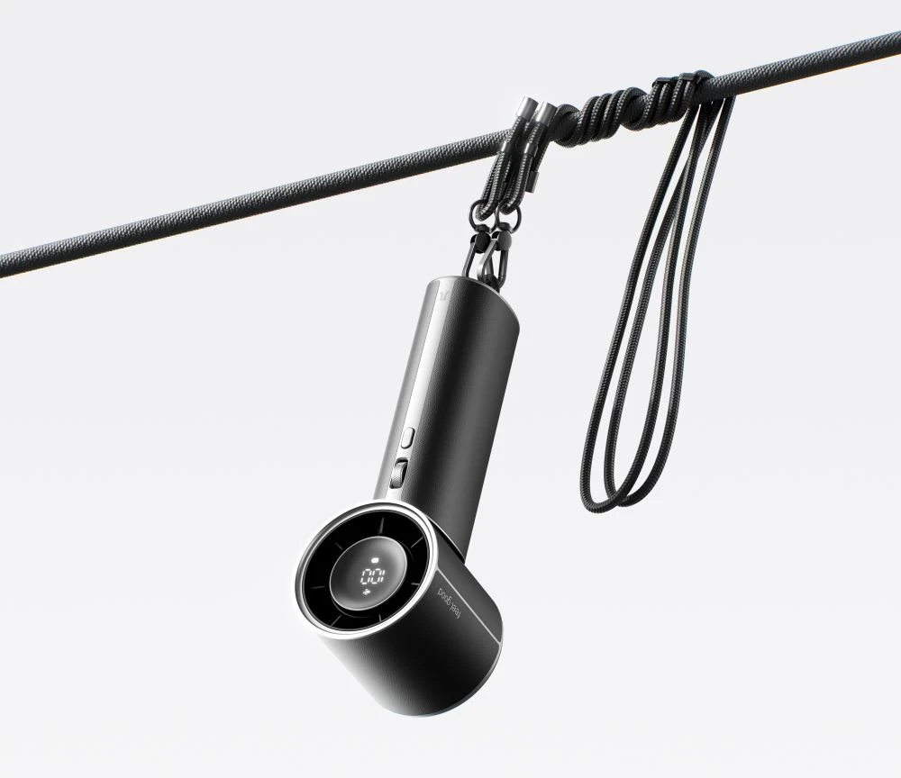 Nešiojamas Ventiliatorius - JisuLife Pro1 Mini 4250 mAh Baterija, Juoda