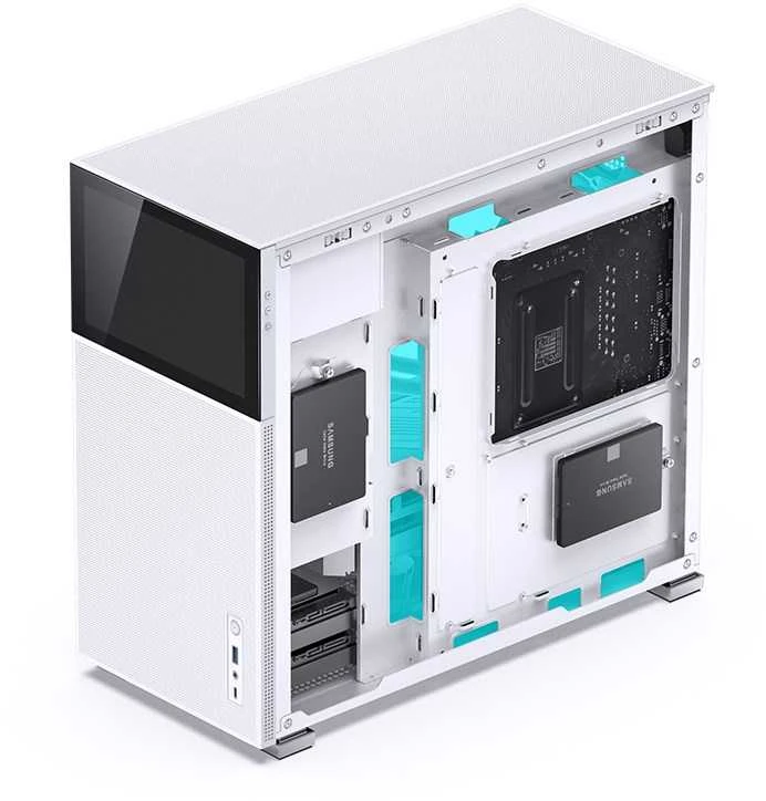 Jonsbo D41 MESH Screen ATX Case, Tempered Glass - baltas