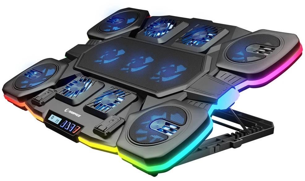 RAMPAGE GAMING GLACIER LAPTOP COOLING STAND juodas