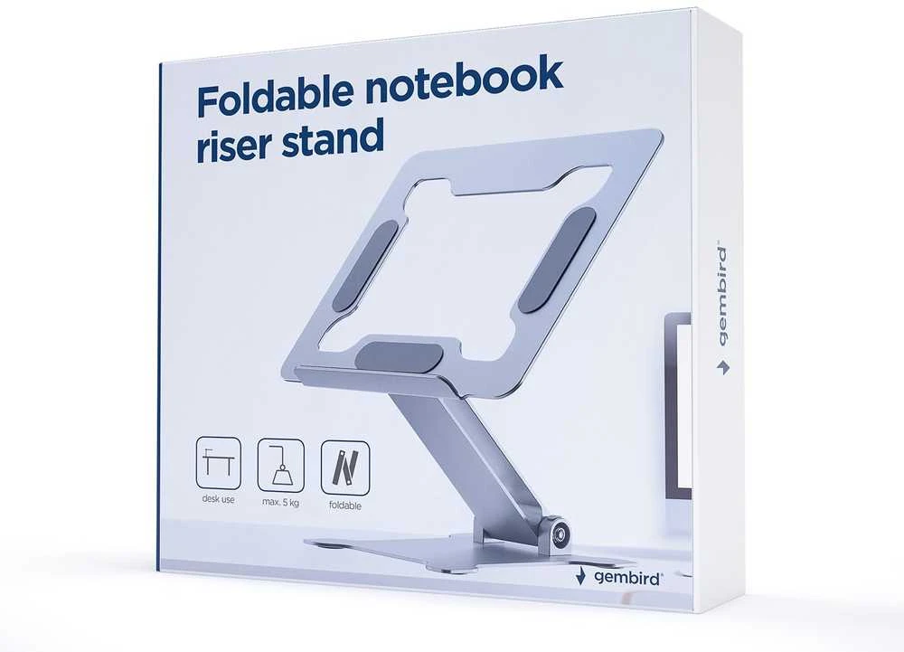 Gembird Foldable notebook riser stand | NBS-D1-03 | Sidabrinis