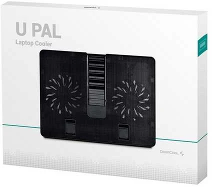 Deepcool | U-Pal | Notebook stand- cooler iki 19" | Juodas