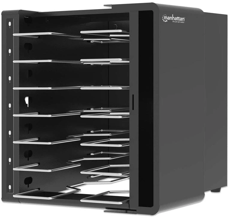 Manhattan 181297 Įkrovimo spinta 7 nešiojamiems kompiuteriams 16" 7x USB-C 65W Power Delivery