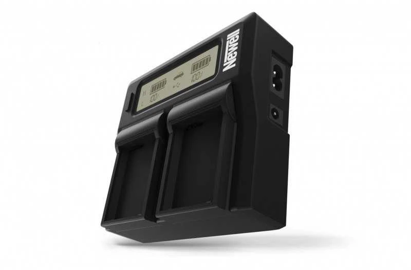 Newell DC-LCD dviejų kanalų įkroviklis BP-955/975 akumuliatoriams, skirtas Canon