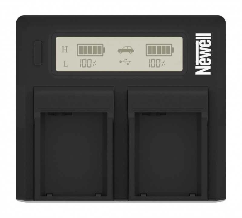 Newell DC-LCD dviejų kanalų įkroviklis BP-A30/A60/A90 skirtas Canon baterijoms