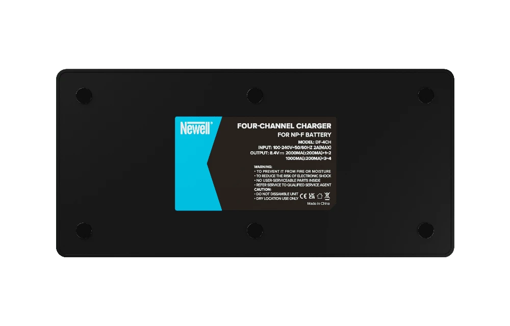 Newell DF-4CH keturių kanalų įkroviklis NP-F akumuliatoriams, skirtas Sony
