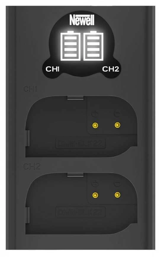 Newell DL-USB-C dviejų kanalų įkroviklis DMW-BLK22 akumuliatoriui