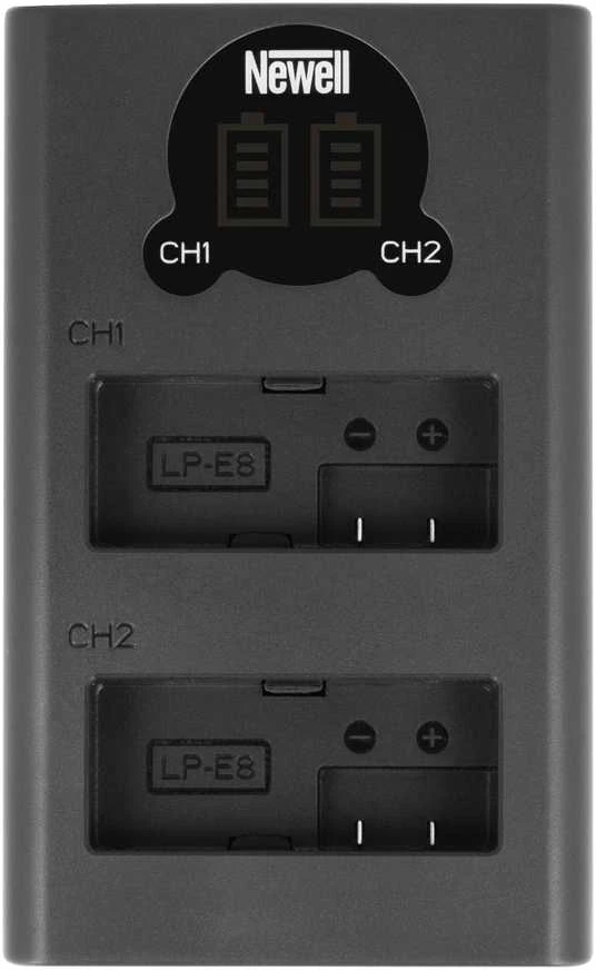 Newell DL-USB-C dviejų kanalų įkroviklis, skirtas LP-E8