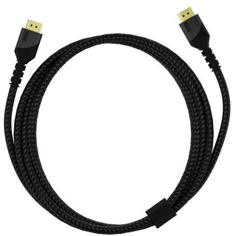 Newell HDMI 2.1 laidas su juodu nailoniniu apvalkalu