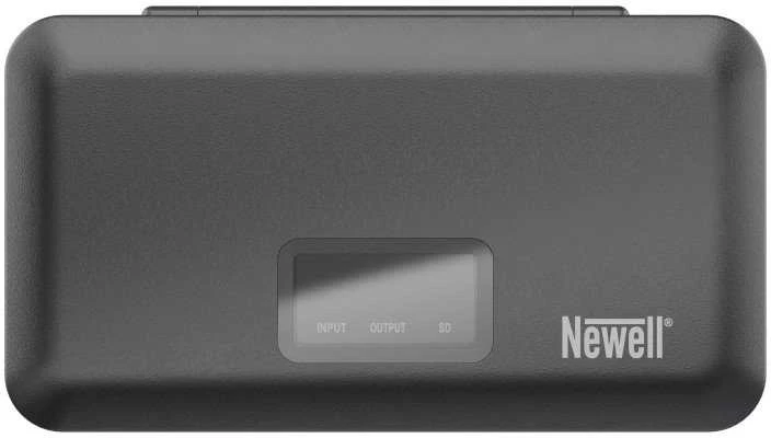 Newell LCD dviejų kanalų įkroviklis su maitinimo bloku ir SD kortelių skaitytuvu LP-E6 akumuliatoriams, skirtas Canon
