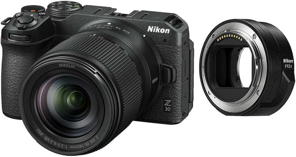 Nikon Z 30, (Z30) + NIKKOR Z DX 18-140mm f/3.5-6.3 VR + FTZ II Adapteris