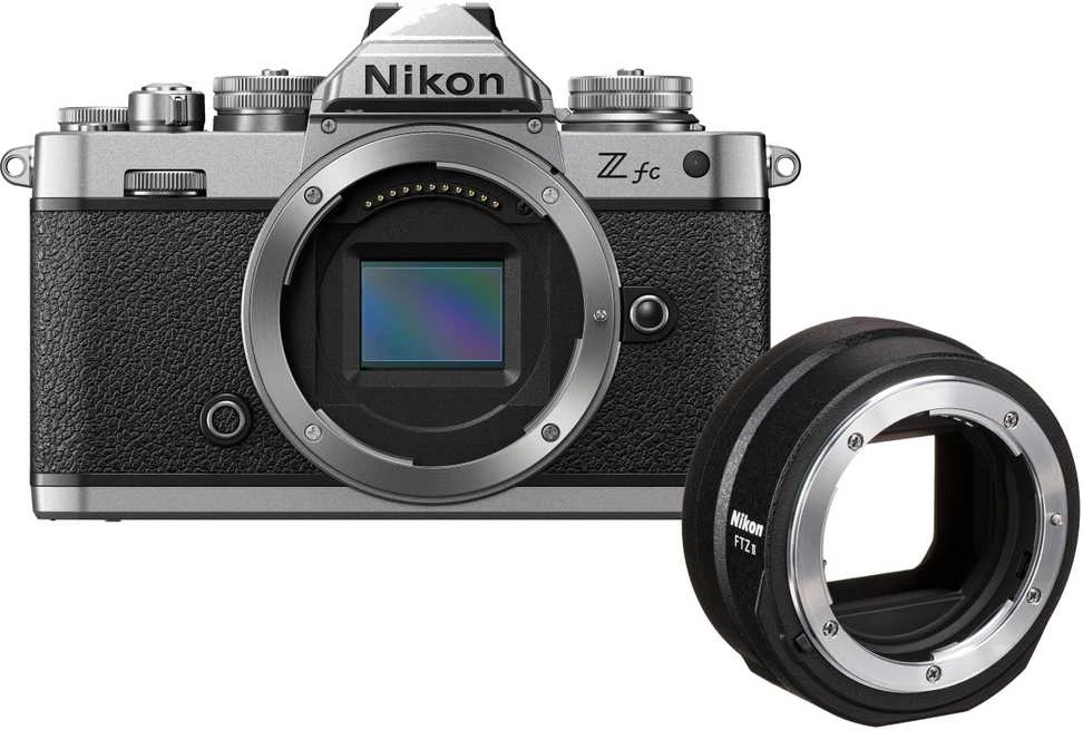 Nikon Z fc + Nikon FTZ II Mount adapter (Sidabrinis)