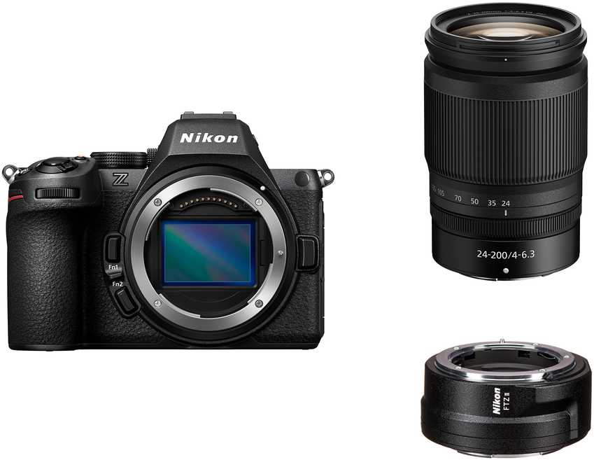 Nikon Z5 II, (Z5II), (Z 5 II), (Z 5II) + NIKKOR Z 24-200mm f/4-6.3 VR + FTZ II Mount Adapteris