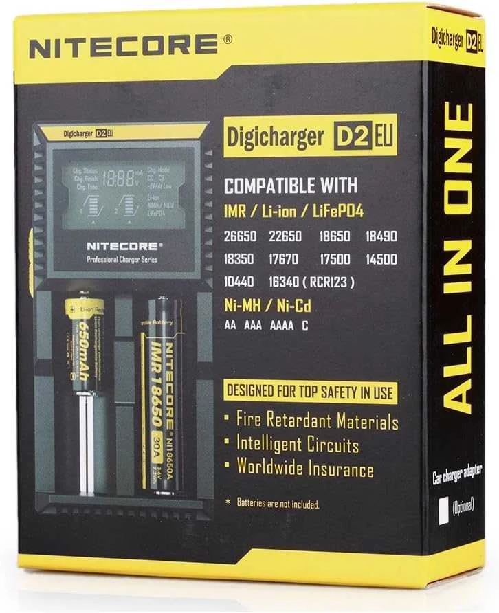Nitecore Digicharger D2 EU Baterijų įkroviklis