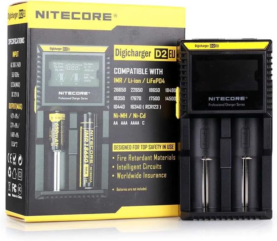 Nitecore Digicharger D2 EU Baterijų įkroviklis