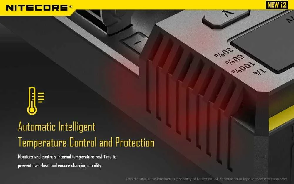 Nitecore New I2 Intellicharger Baterijų Įkroviklis