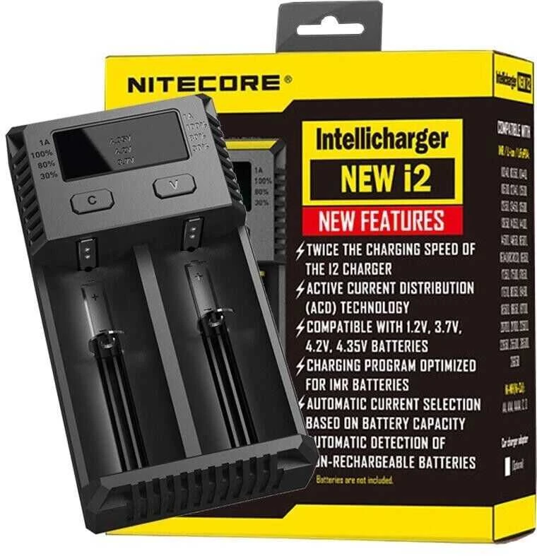 Nitecore New I2 Intellicharger Baterijų Įkroviklis