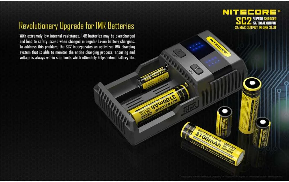 NITECORE SC2 Superb Charger Baterijų įkroviklis