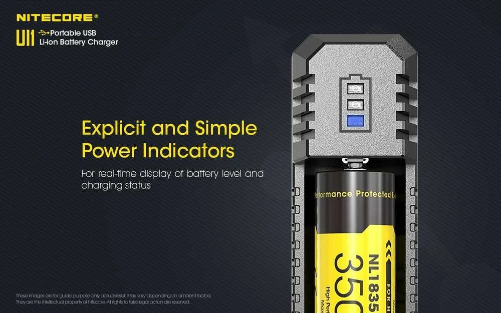Nitecore UI1 Portable USB Intelligent Universal Baterijų įkroviklis