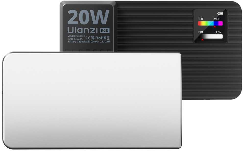 Apšvietimo įranga - Ulanzi U60 RGB LED lempa 2500-9000K 2500mAh