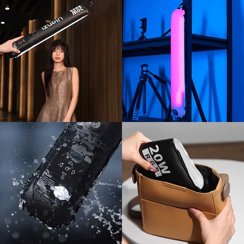 Apšvietimo įranga - ULANZI UA20 LED šviesa 2500mAh 2700-6500K