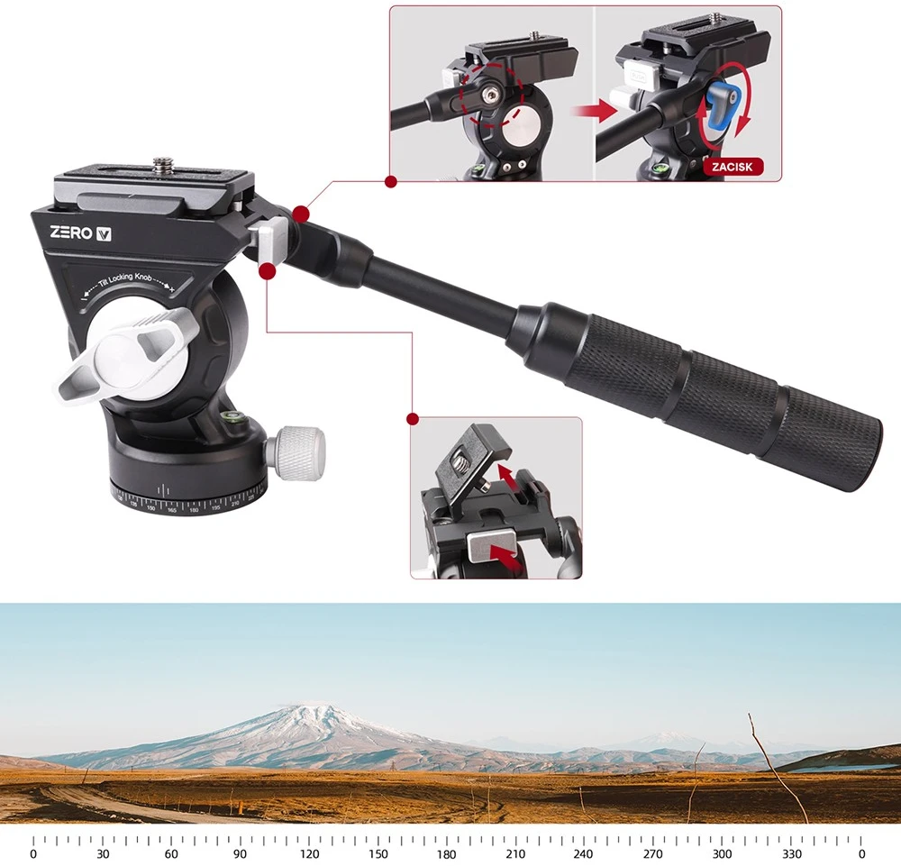 null Fotoaparato trikojis - Ulanzi × Coman ZERO-Y anglies pluošto trikojis, 156 cm, 3kg, 1,1kg, 42,3 cm, 40–156 cm aukščio