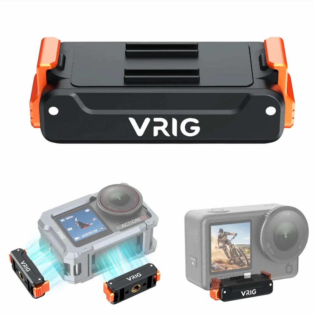 null Fotoaparato tvirtinimo adapteris - VRIG AC-91 magnetinis greito atjungimo adapteris, skirtas DJI Osmo Action 3, 4, 5 ir 6