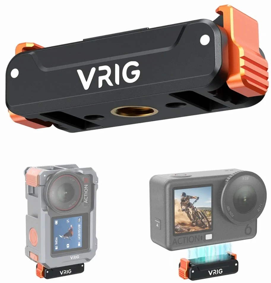 null Fotoaparato tvirtinimo adapteris - VRIG AC-91 magnetinis greito atjungimo adapteris, skirtas DJI Osmo Action 3, 4, 5 ir 6