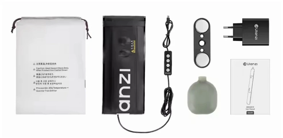 null LED šviestuvas - ULANZI UA50 50 W dviejų spalvų LED šviesos vamzdis 2 700–6 500 K CRI 95+ USB-C