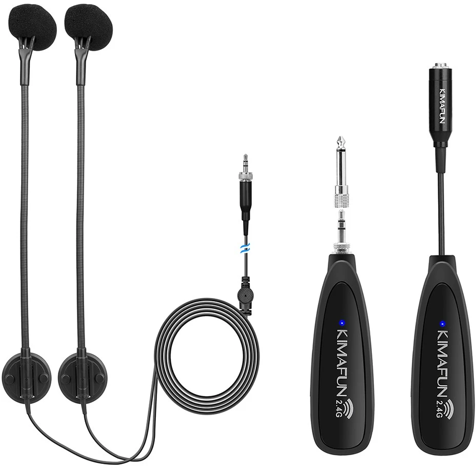 null Mikrofonas - Kimafun CX710 Belaidis Kondensatorinis Sistema, 2.4 GHz, 15m Diapazonas