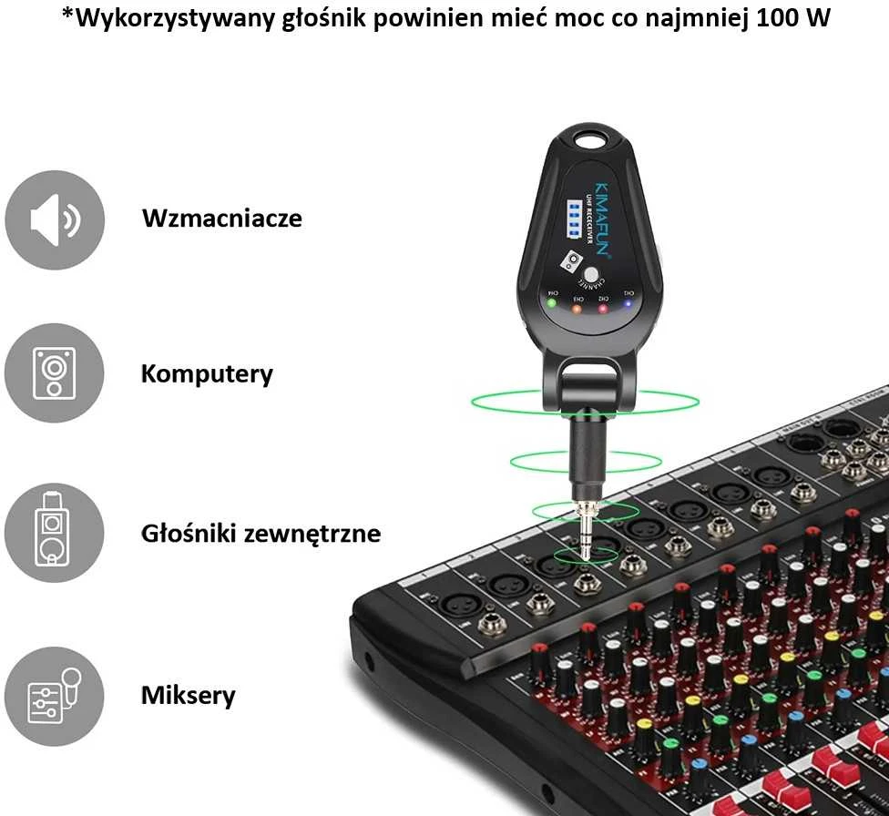 Mikrofono sistema - Belaidis KIMAFUN KM-U308A kondensatorinis 2.4GHz juodas