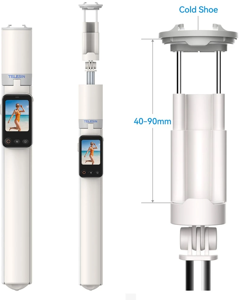 Telesin null Mobilio Telefono Stovas - ULANZI MA26 Kompaktiškas Stovas Su Reguliuojamu Telefono Laikikliu 58–85 mm, Juodas