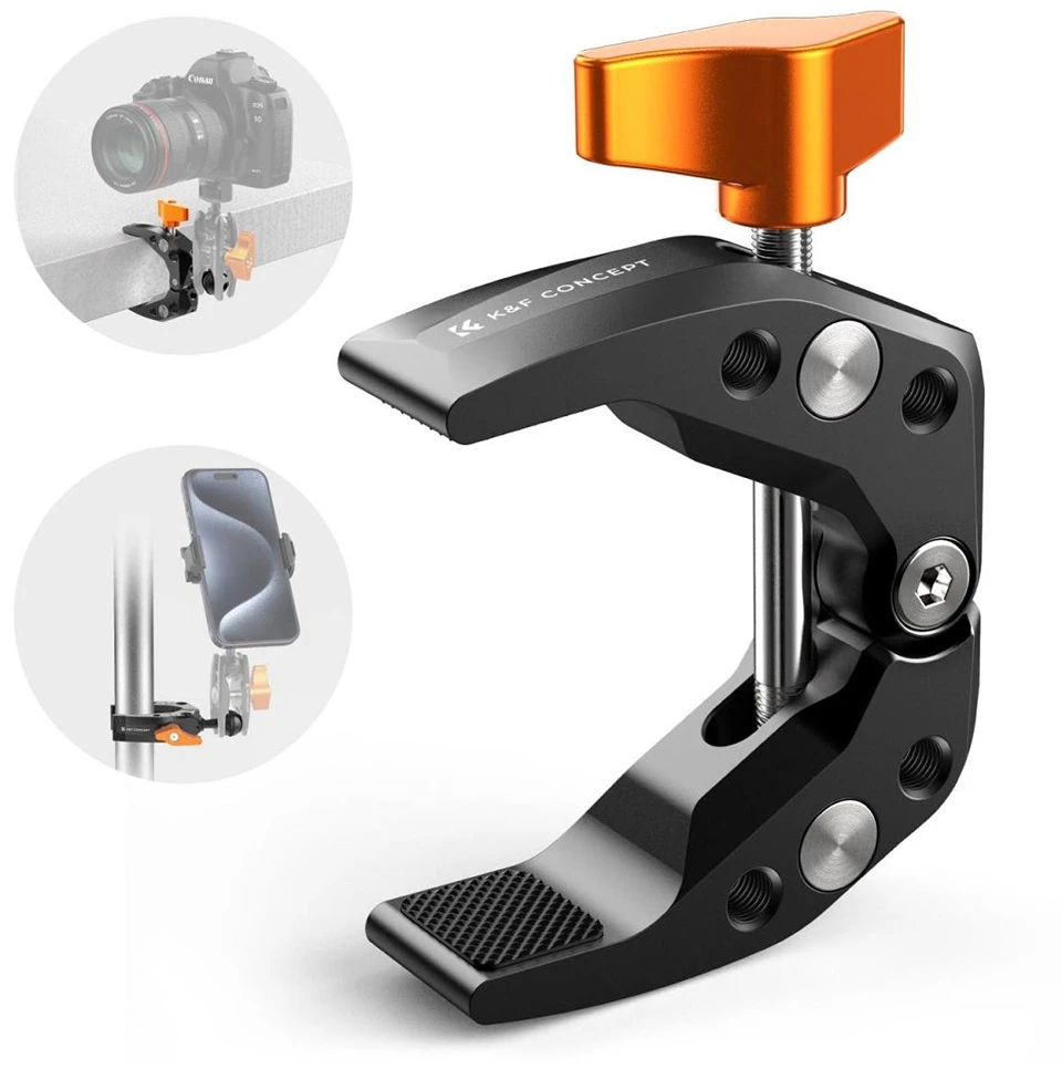 null Universalus Spaustuvas - K&F Concept MS15 Aliuminio Spaustuvas 60mm Atidarymas