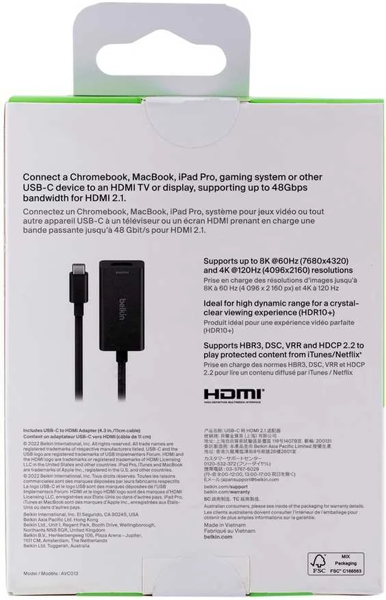 Belkin USB-C - HDMI 2.1