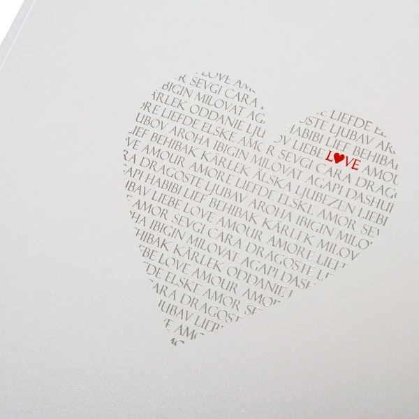 Albumas GOLDBUCH 08080 Love 30x31/60psl balti lapai, kampučiai/lipdukai, knyginio rišimo [V]