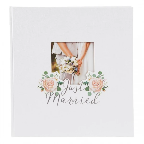 Albumas GOLDBUCH 08188 Just Married 30x31/60psl | balti lapai | kampučiai/lipdukai | knyginio rišimo