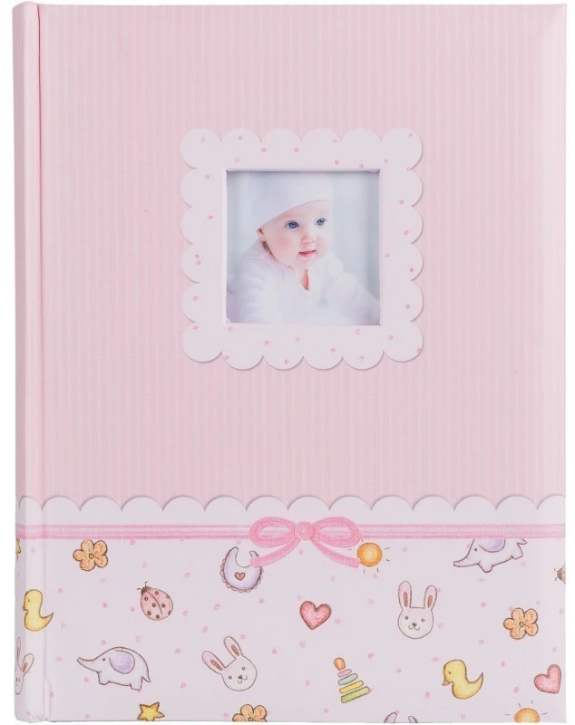 Nuotraukų rėmelis Nuotraukų albumas - Poldom Baby Mix Rožinis 10 x 15 cm, 200 Nuotraukų