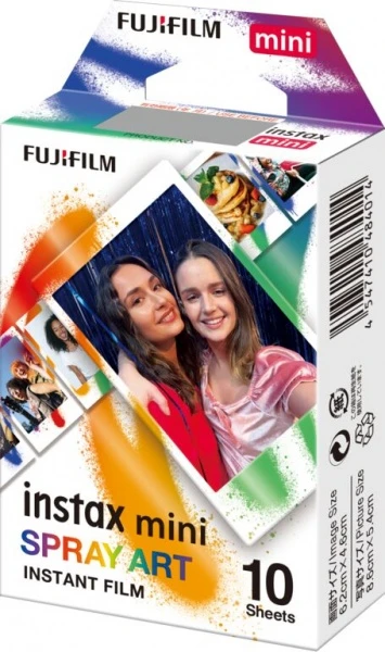 Fujifilm | Instax Mini | Art Purškiklis Momentinė plėvelė | 54 x 86 mm | Vaizdo dydis: 46 x 62 mm | Kiekis: 10