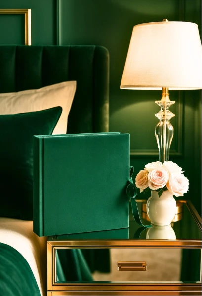 Nuotraukų rėmelis Gedeon Albumas GED DBCL50 VELVET EMERALD 29x32/100psl