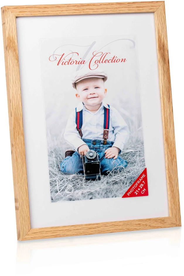 Nuotraukų rėmelis Paveikslų rėmas - Victoria Collection 21 × 29,7 cm Matinis Stiklas, Ąžuolas