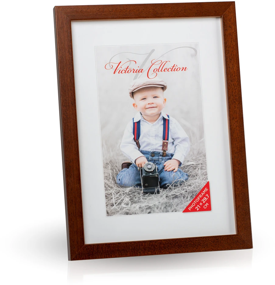 Nuotraukų rėmelis Paveikslų Rėmas - Victoria Collection Cubo 21 × 29,7 Rudas