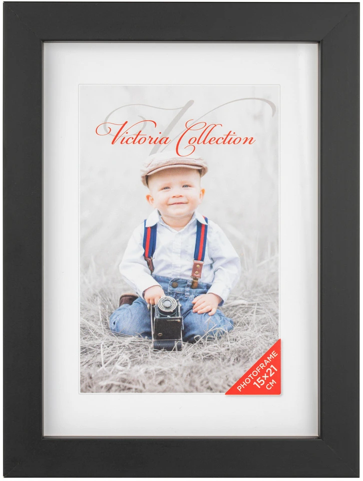 Nuotraukų rėmelis Paveikslų Rėmelis - Victoria Collection Cubo 15 x 21 Juodas