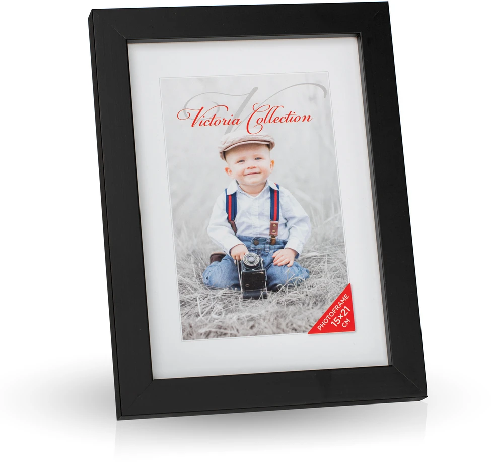 Nuotraukų rėmelis Paveikslų Rėmelis - Victoria Collection Cubo 15 x 21 Juodas
