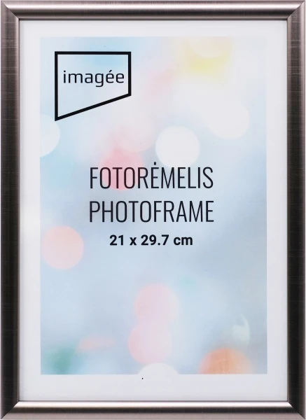 Nuotraukų rėmelis Rėmelių Rinkinys - Imagee 21x30 Plastikiniai Rėmeliai 3 Vnt 14mm Pilkas Antracitas